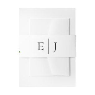 Elegant Greenery Wedding Invitation Belly Band