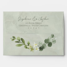 Elegant Greenery Wedding Invitation Envelope