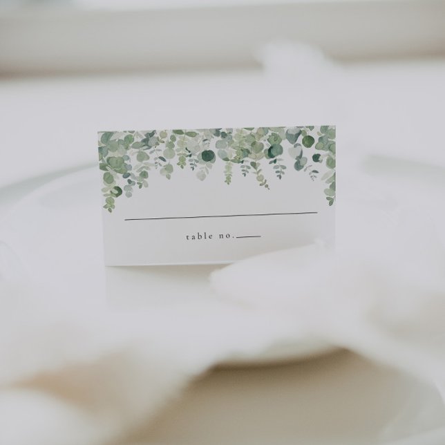Elegant Greenery Wedding Place Cards (Creator Uploaded)