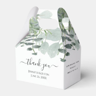 Elegant Greenery Wedding Reception  Favour Box