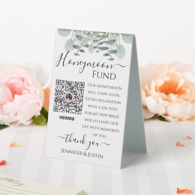 Elegant Greenery Wedding Reception Venmo Code  Tab (In SItu (Wedding))