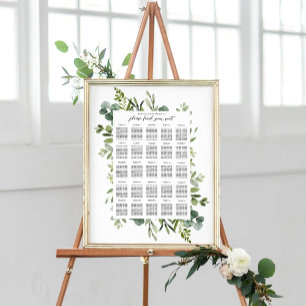 Elegant Greenery Wedding Seating Chart