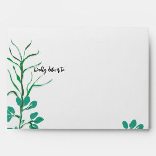 Elegant Greenery Wedding Stationery Envelope