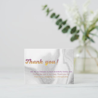 Elegant Greenery Wedding Thank You Card