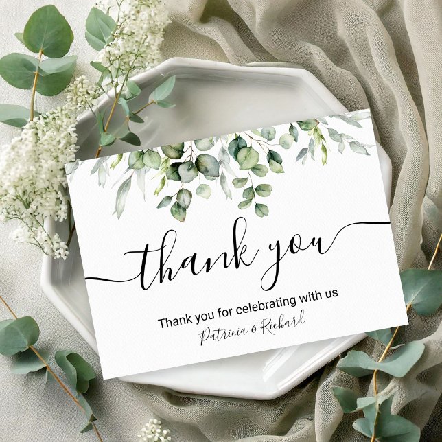 Elegant Greenery Wedding Thank You Invitation (Creator Uploaded)