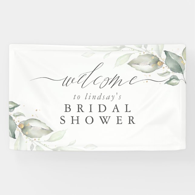 Elegant Greenery Welcome Sign for any Party (Horizontal)