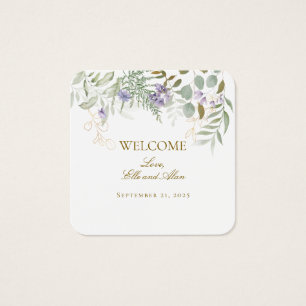 Elegant Greenery Welcome Wedding Gift Tag