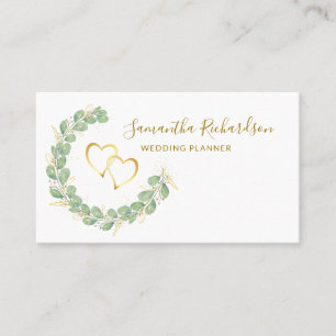 Elegant Greenery Wreath Eucalyptus Business Card