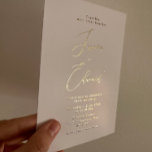 Elegant Greige and Gold Foil Wedding Invitation<br><div class="desc">Elegant Greige and Gold Foil Wedding Invitation Foil Invitation

See matching items in Niche and nest store</div>