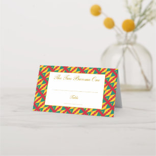 Elegant GRENADA CARRIACOU Wedding Celebration Place Card