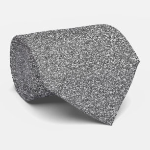 Elegant Grey and White Glitter Tie