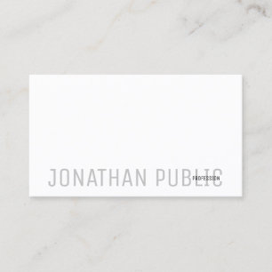 Elegant Grey And White Minimalist Modern Template Business Card