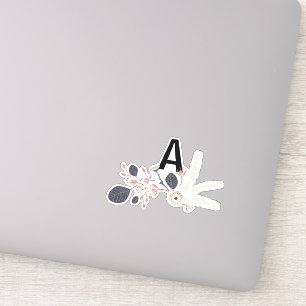 Elegant Grey Blue Peach Floral Repeat Pattern