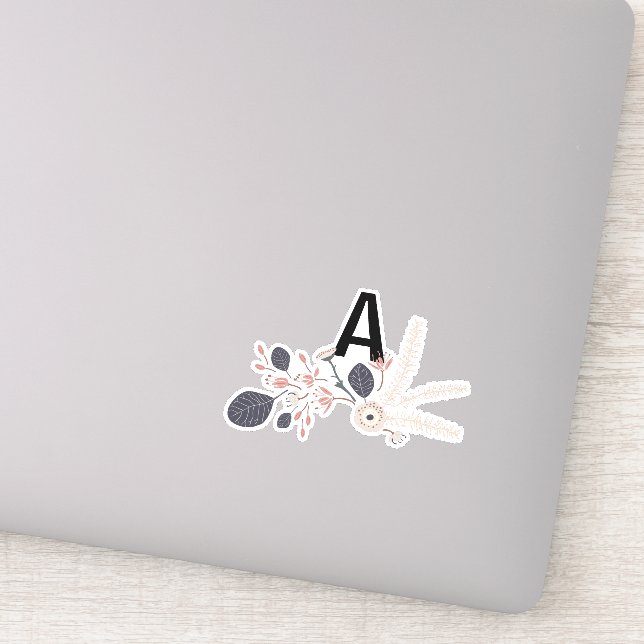 Elegant Grey Blue Peach Floral Repeat Pattern (Detail)