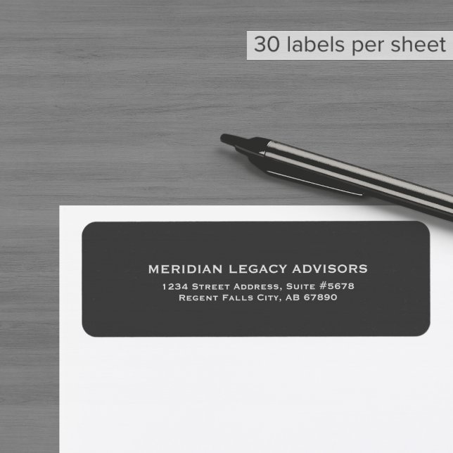 Elegant Grey Business Return Address Label (Creator Uploaded)
