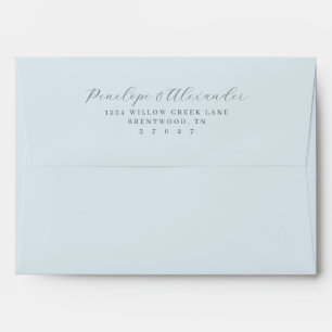 Elegant Grey Calligraphy Envelope