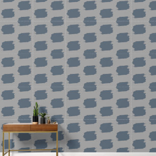 Elegant Grey & Dark Blue Coloured Abstract Fine Ar Wallpaper