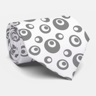Elegant Grey Dots On White Background Tie