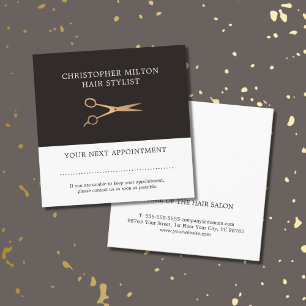 Elegant Grey Faux Gold Hairstylist Appointment