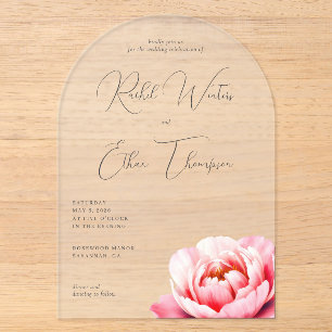 Elegant Grey Floral Wedding Invitation