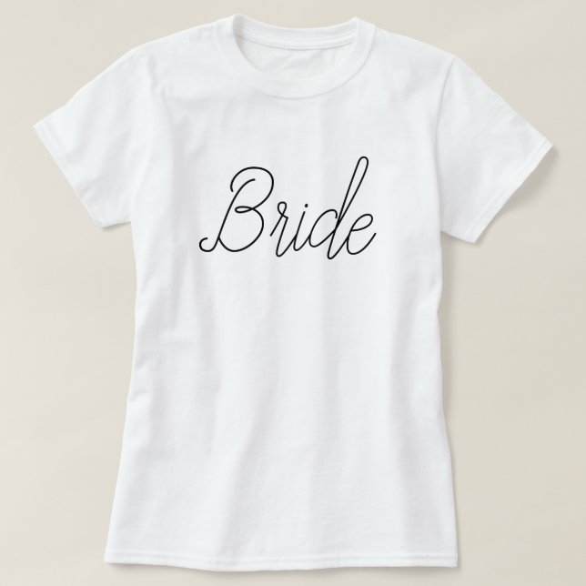 Elegant grey Flowers bride T-Shirt (Design Front)