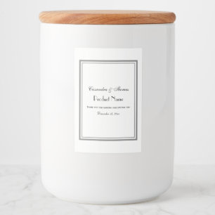 Elegant Grey Framed H Food Label