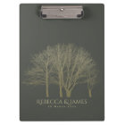 ELEGANT GREY GOLD FALL AUTUMN TREES MONOGRAM