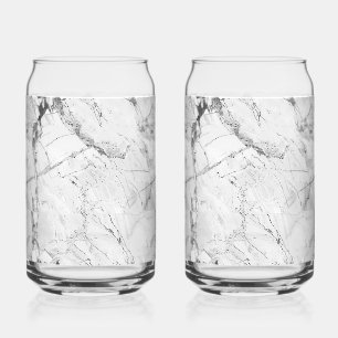 Elegant Grey "Granite Haze Whorl" Marble Texture D Can Glass