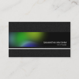Elegant Grey Grunge Aurora Splendour CEO Startup Business Card