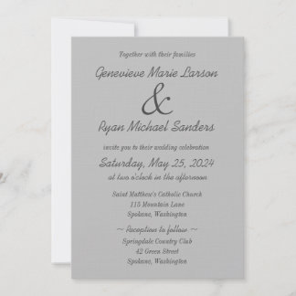 Elegant Grey Invitation