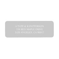 Elegant grey invitation return address labels