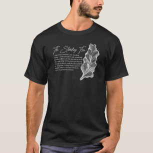 Elegant Grey Leaf Branch Design for T-Shirt