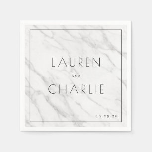 Elegant Grey Marble Texture Napkin