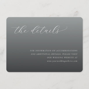 Elegant Grey Minimalist Calligraphy Enclosure Card