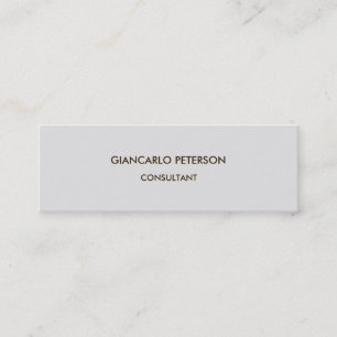 Elegant Grey Minimalist Professional Modern Mini Business Card