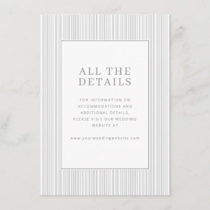 Elegant Grey Minimalist Stripes Enclosure Card