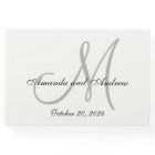 Elegant Grey Monogram with Photo Wedding