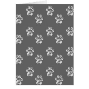 Elegant grey paws on blank inside
