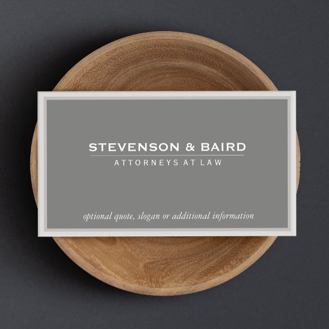 Elegant Grey Professional Consultant Classic Business Card (Creator Uploaded)