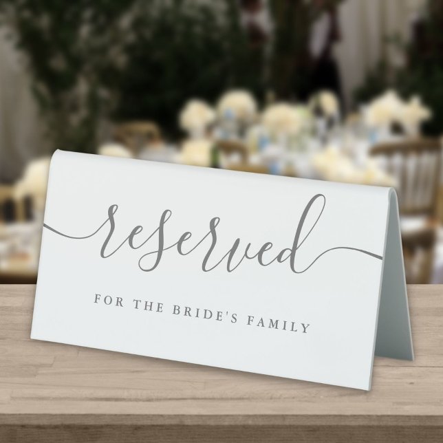 Elegant Grey Script Wedding Reserved (Creator Uploaded)