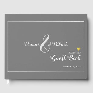 elegant grey sign our wedding guest book