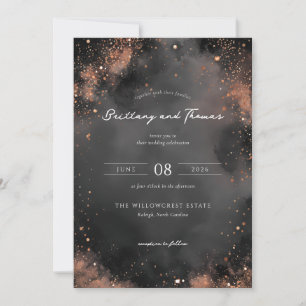 Elegant Grey Sparkling Wedding Invitations