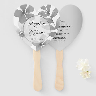 Elegant Grey Wedding Hand Fan