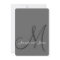 Elegant Grey Wedding Invitations Initial