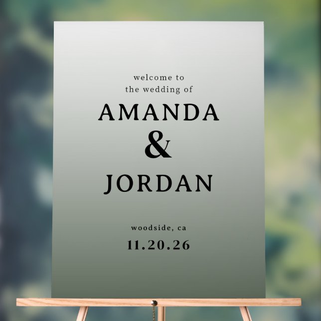 Elegant Grey Wedding Sign (Neutral)