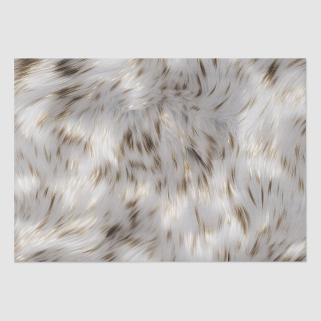 Elegant Grey White Gold Wedding Tissue Paper (Front)