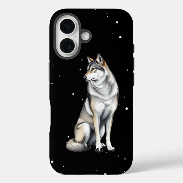Elegant Grey Wolf Case-Mate iPhone Case (Back)