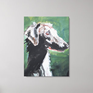 Elegant Greyhound Dog Portrait Canvas Print