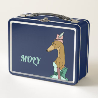 Elegant Greyhound Lunch Box - Customizable