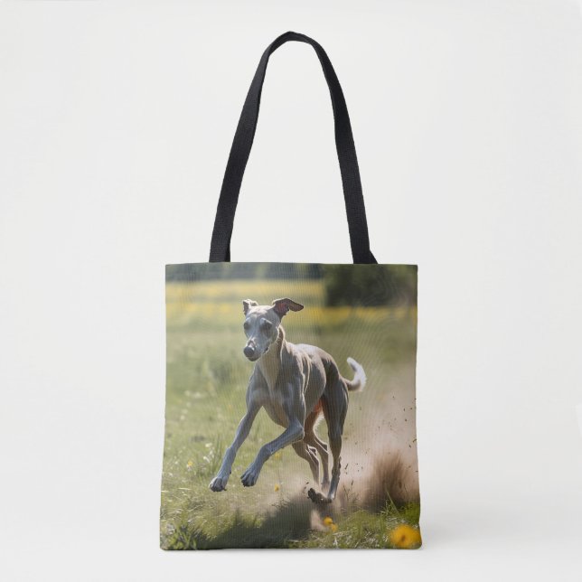 Elegant Greyhound Shoulder Tote (Front)